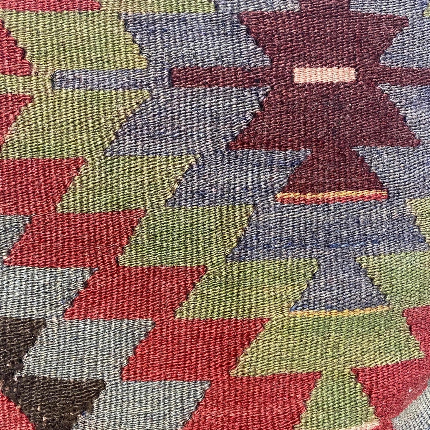 Vintage Turkish Kilim Pillow - HAPPINESS - Fabric Junkies