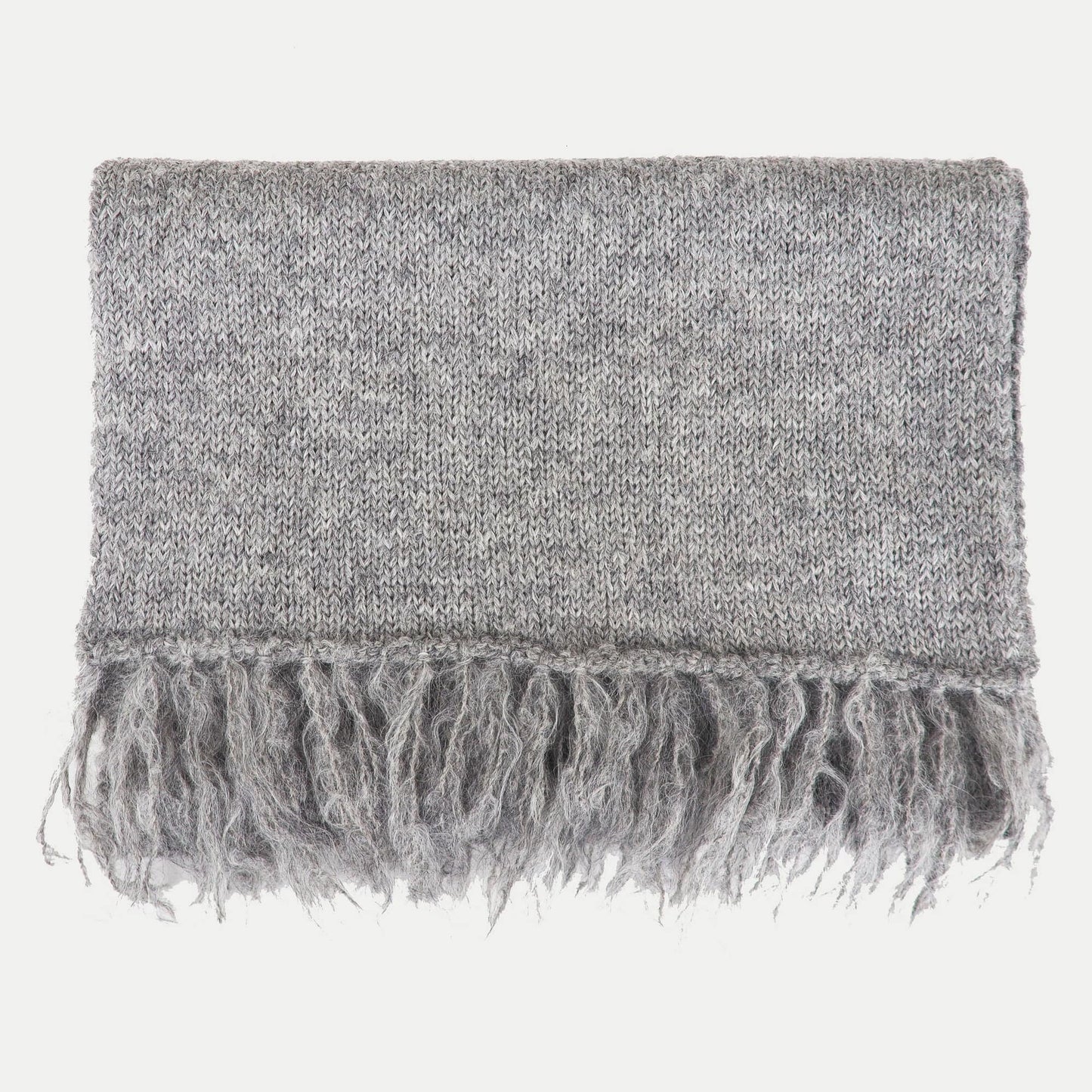 Alpaca Knit Scarf - DOVE GRAY - Fabric Junkies