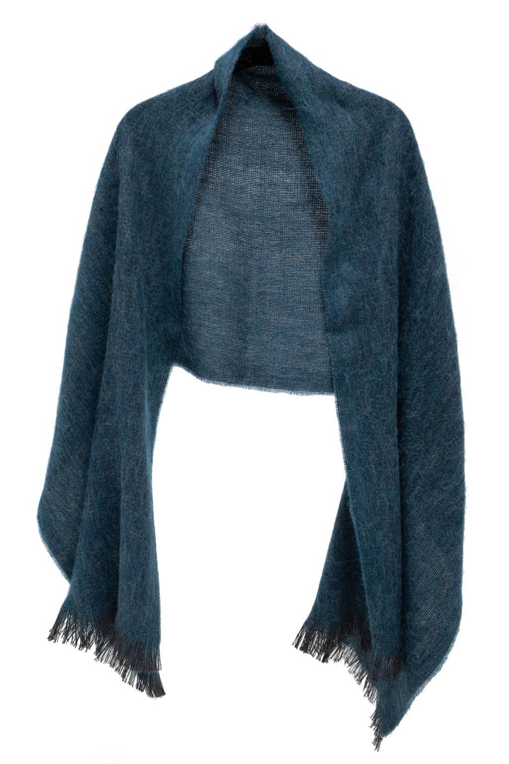 Ocean Peruvian Alpaca Wool Wrap - Fabric Junkies