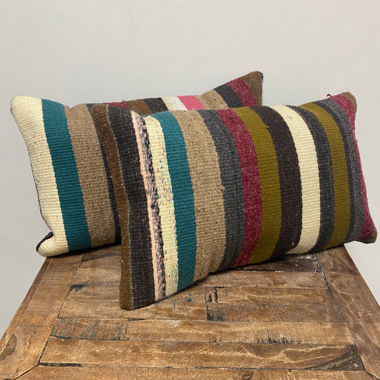 Vintage Turkish Kilim Pillows - SET OF STRIPES