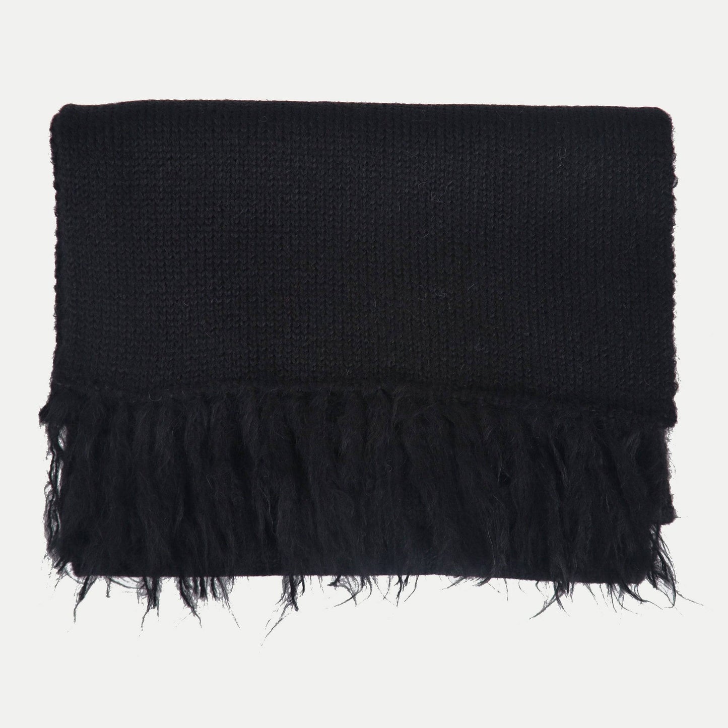 Alpaca Knit Scarf - CARBON - Fabric Junkies