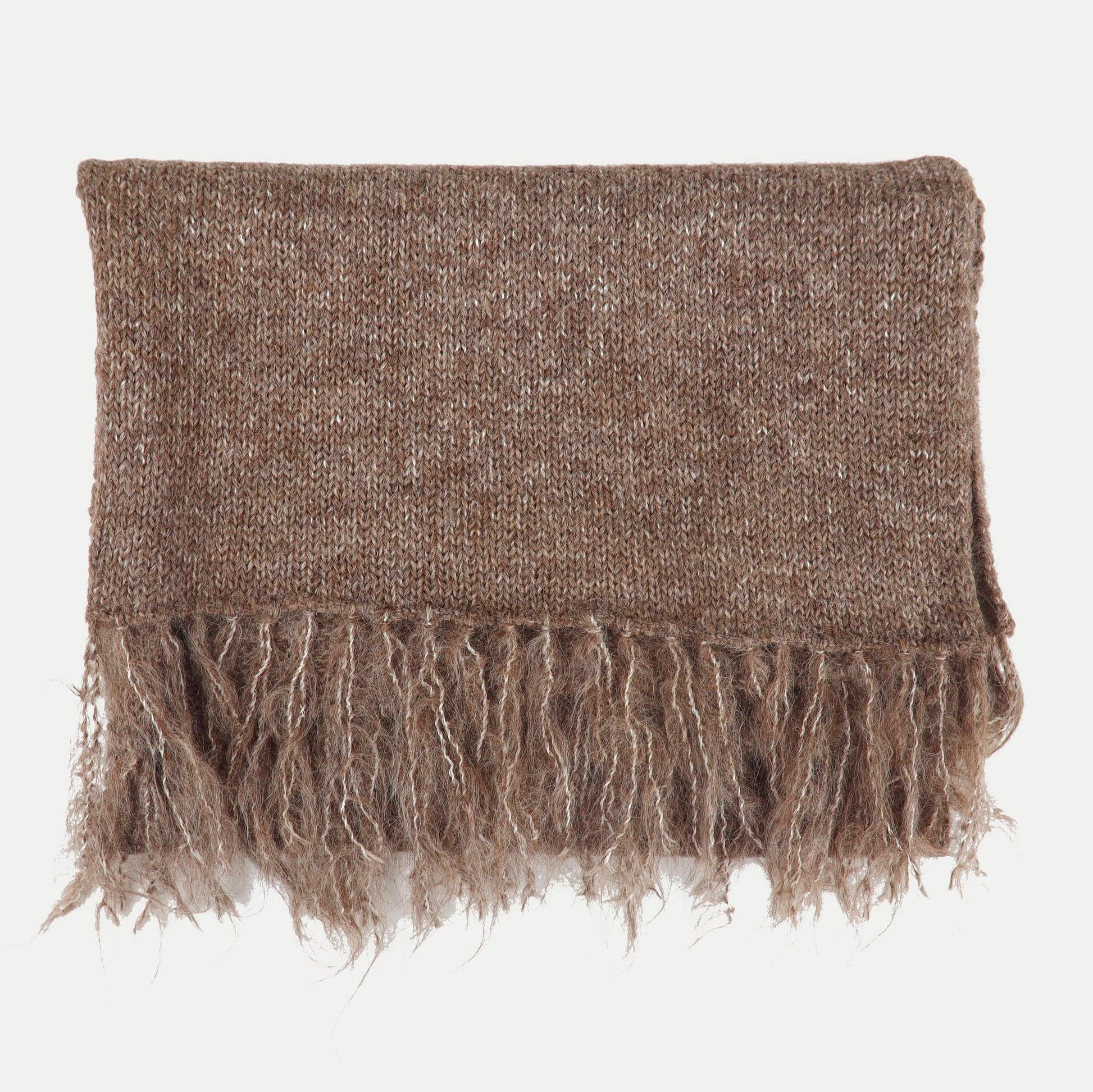 Alpaca Knit Scarf - FAWN - Fabric Junkies