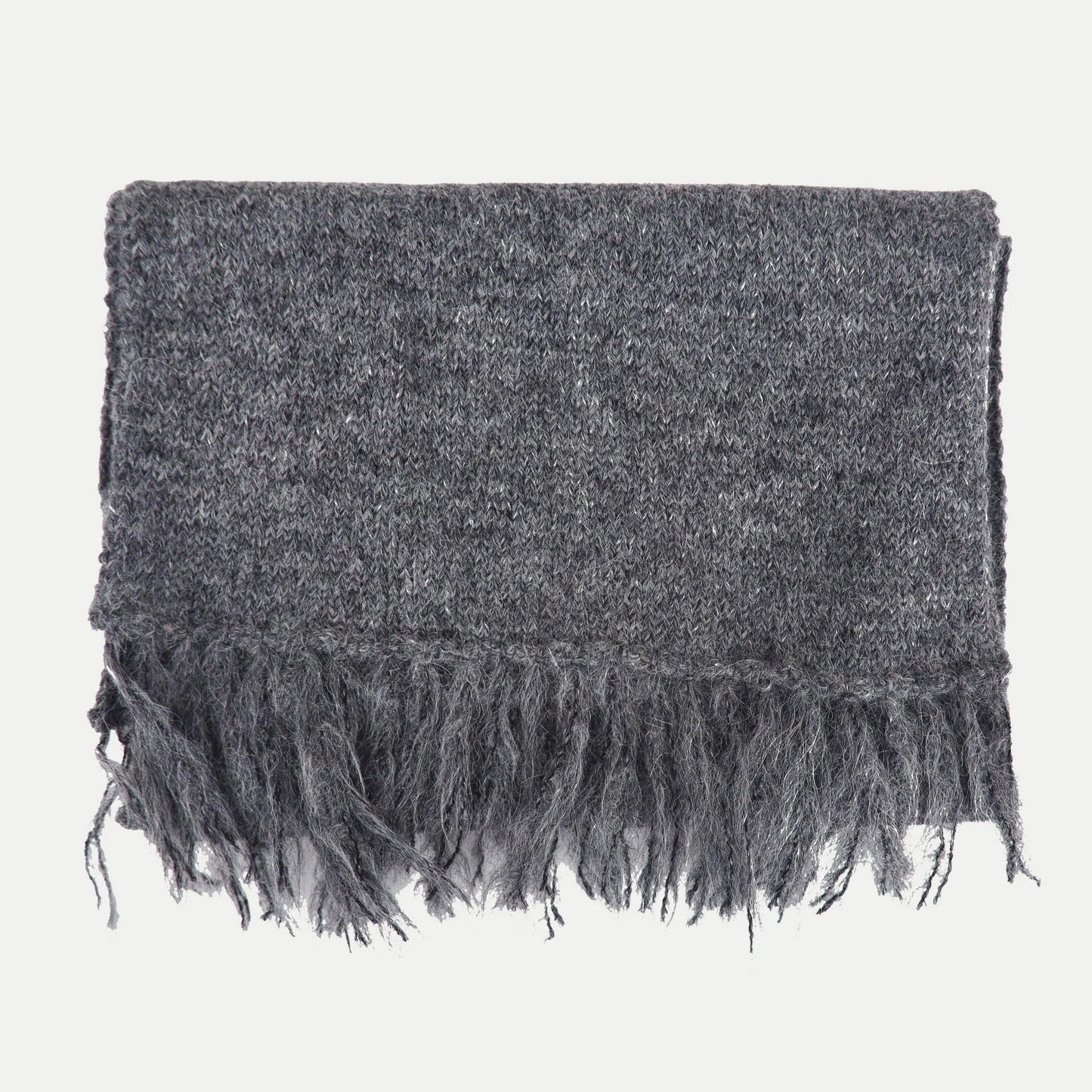 Alpaca Knit Scarf - SMOKE - Fabric Junkies