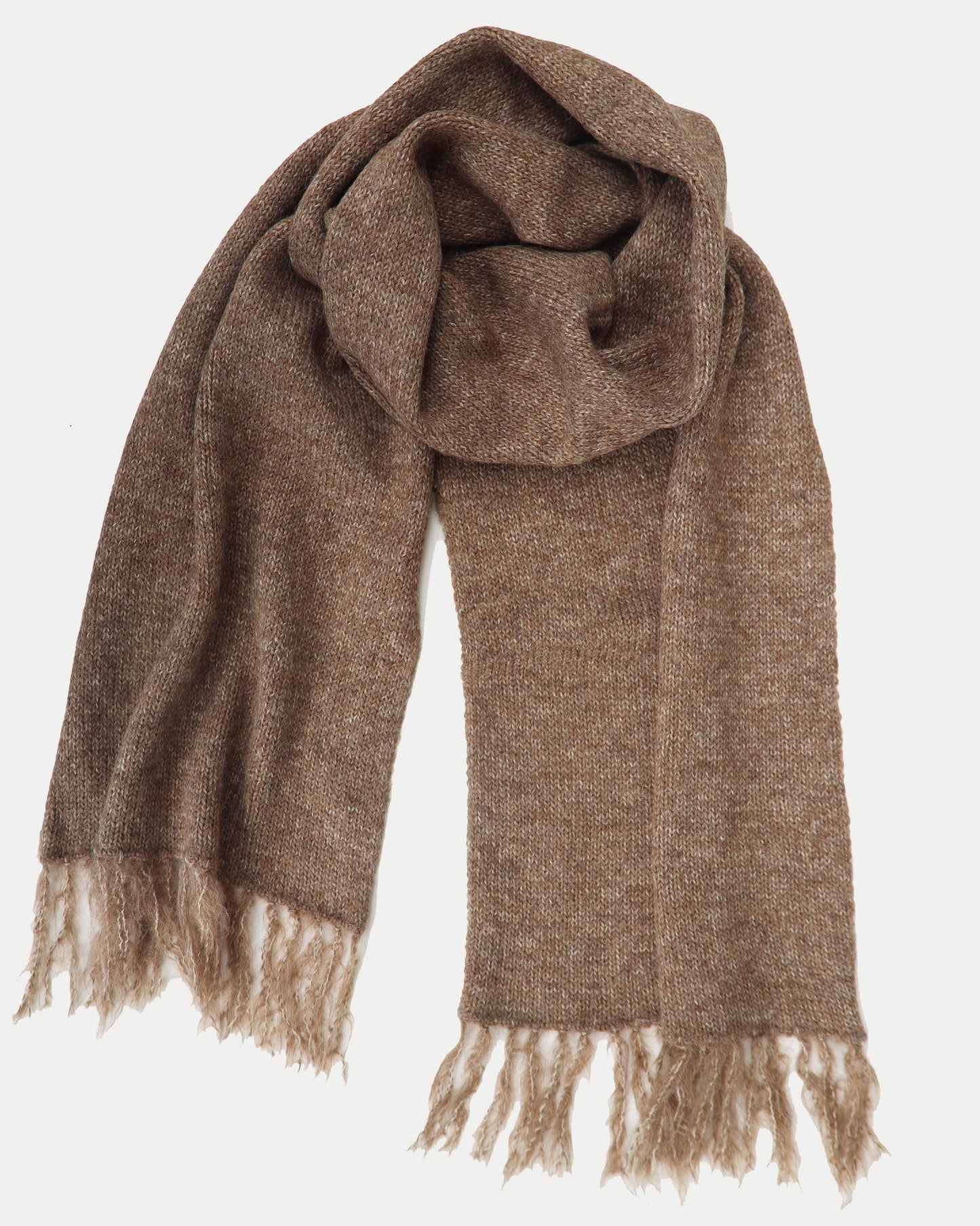 Alpaca Knit Scarf - FAWN - Fabric Junkies