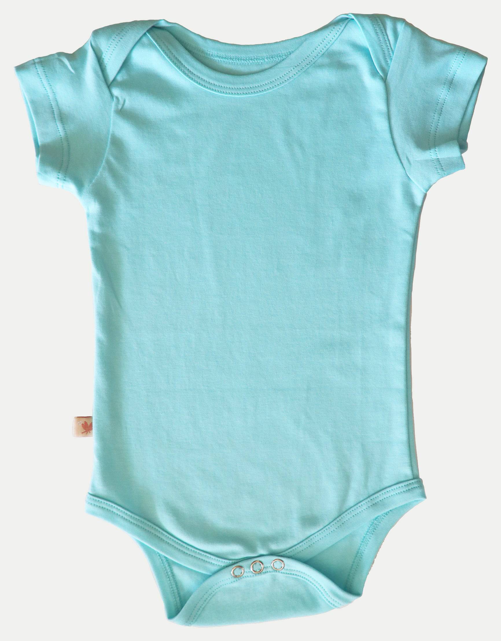 Pima Cotton Onesie / AQUA - Fabric Junkies