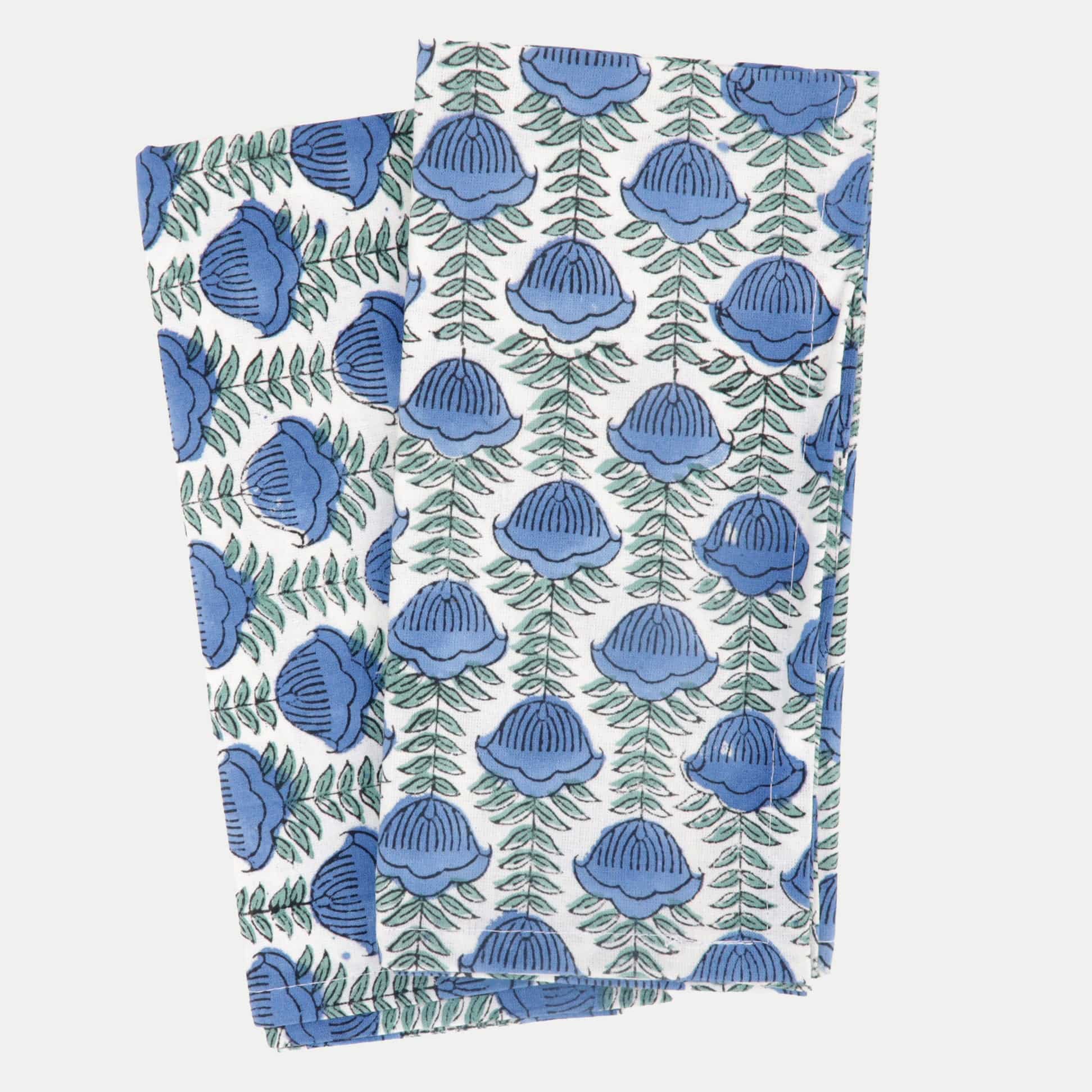 Cotton Cloth Napkin Set - BLUE - Fabric Junkies