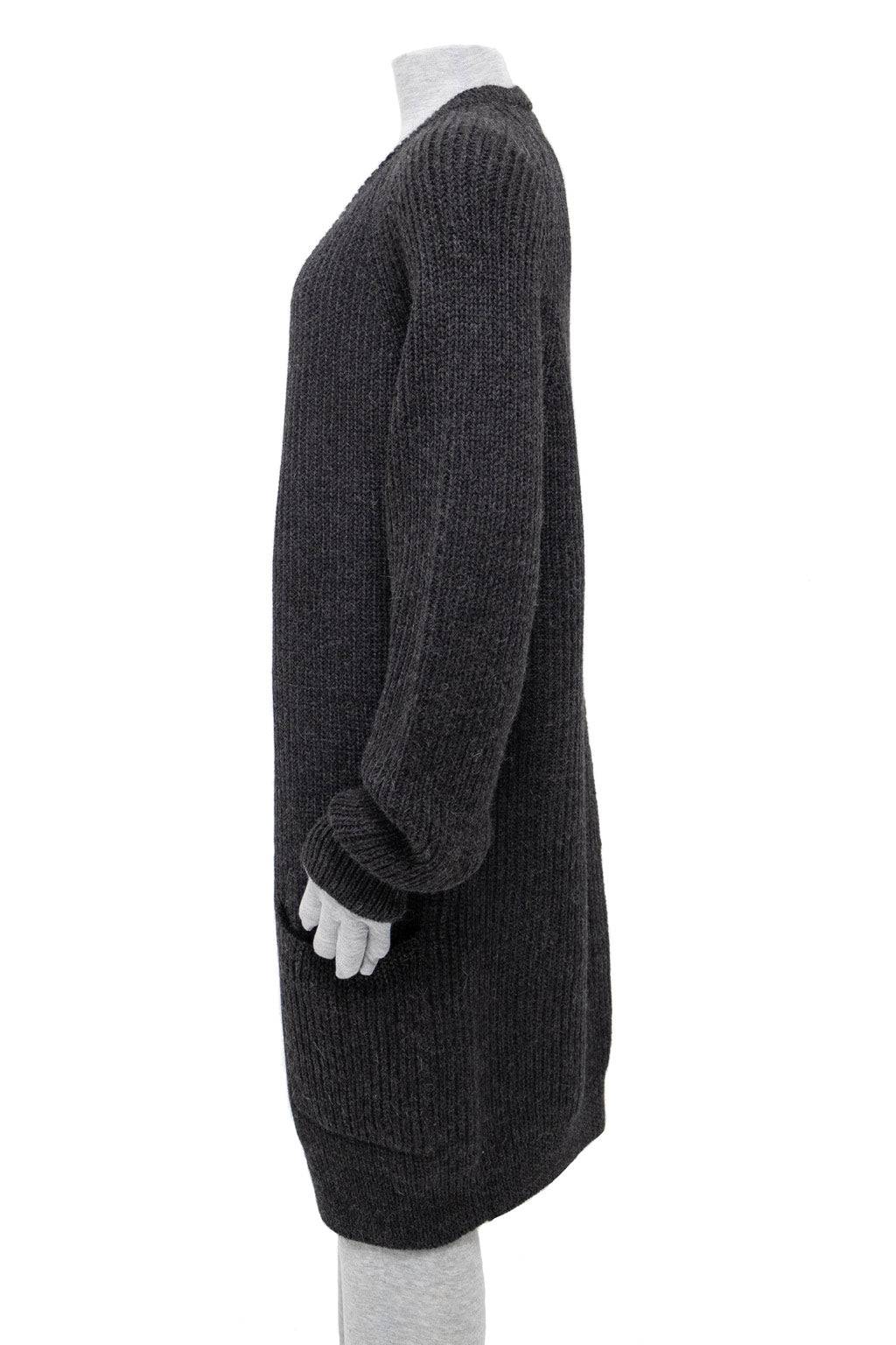 Alpaca Sweater Coat / CHARCOAL - Fabric Junkies