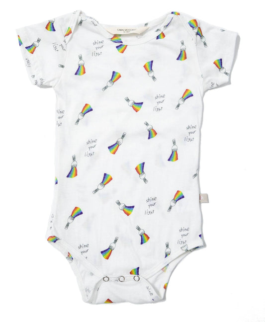 Cabin Measures - Baby Onesie / Organic Cotton Baby Bodysuit / SHINE YOUR LIGHT