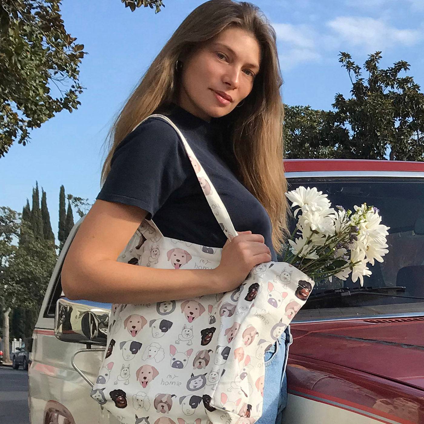 Canvas Tote Bag - MY HOMIES - Fabric Junkies