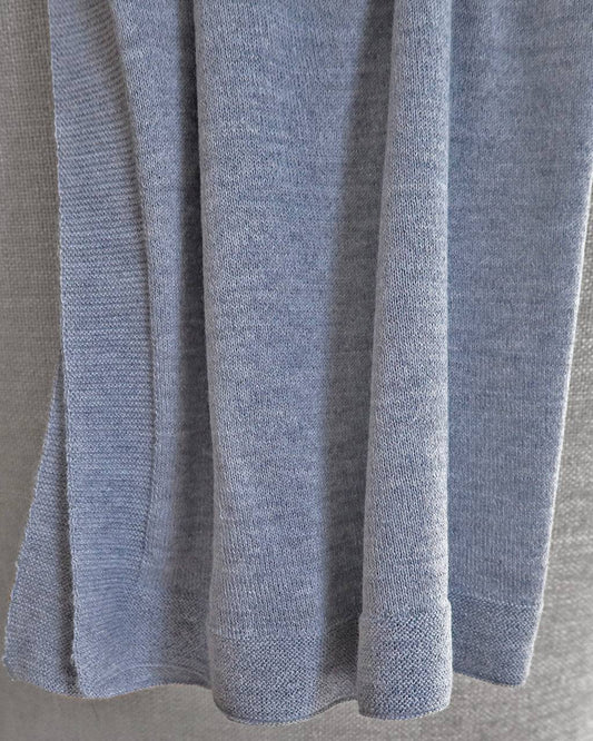 Lightweight Alpaca Blanket / DUSTY BLUE - Fabric Junkies