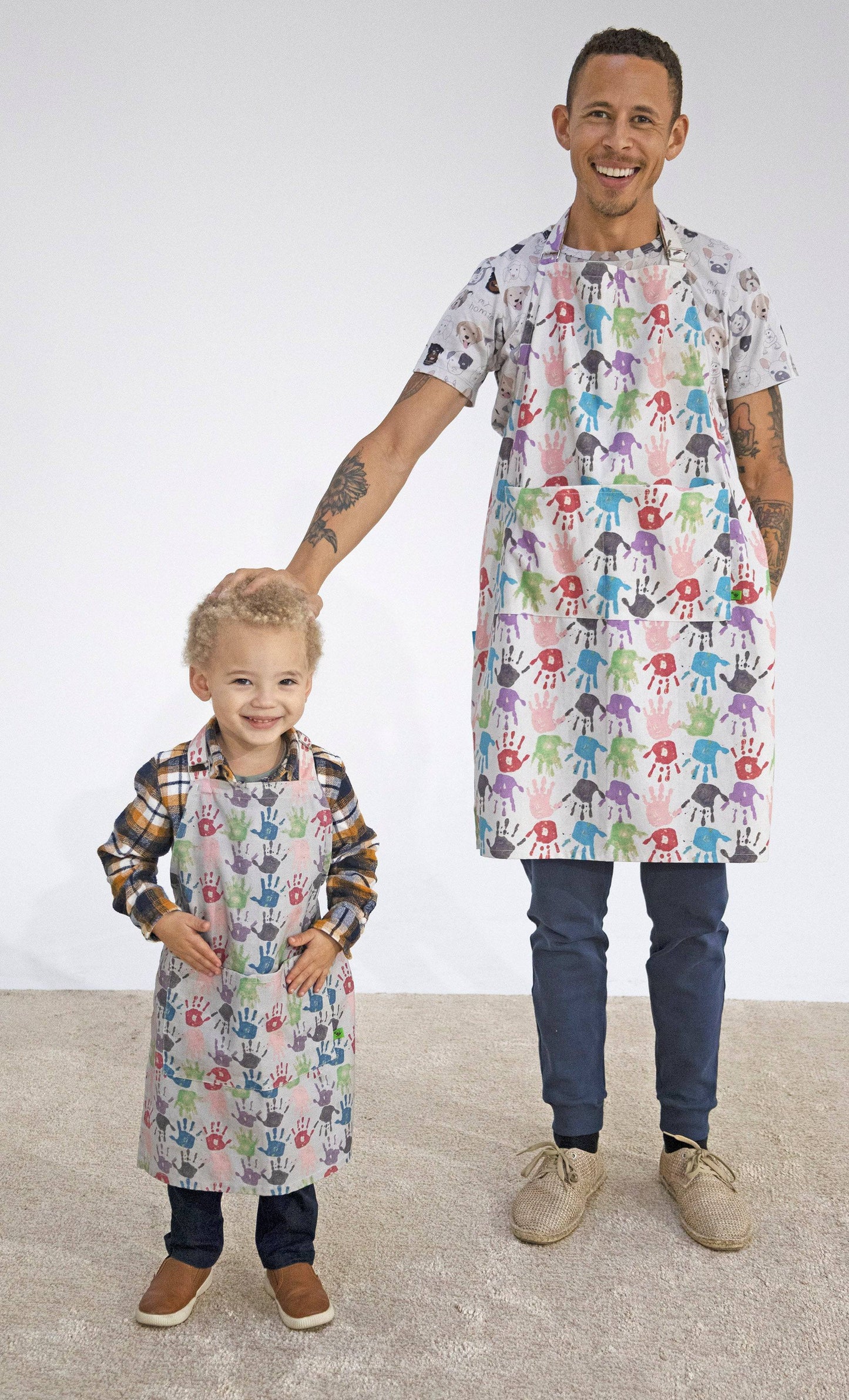 Cotton Apron / HANDPRINTS - Fabric Junkies