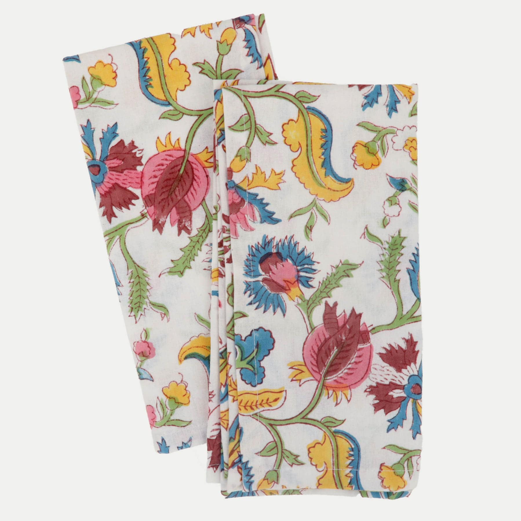 Cotton Cloth Napkin Set - FLOWER GARDEN - Fabric Junkies