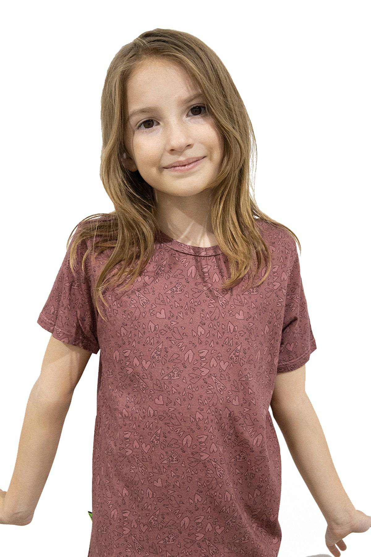 Kids Organic Cotton T-shirt - HEARTS - Fabric Junkies