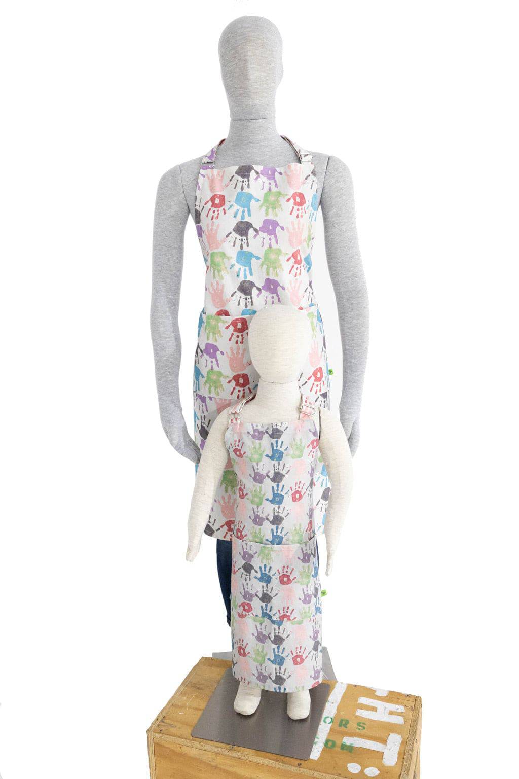 Cotton Apron / HANDPRINTS - Fabric Junkies