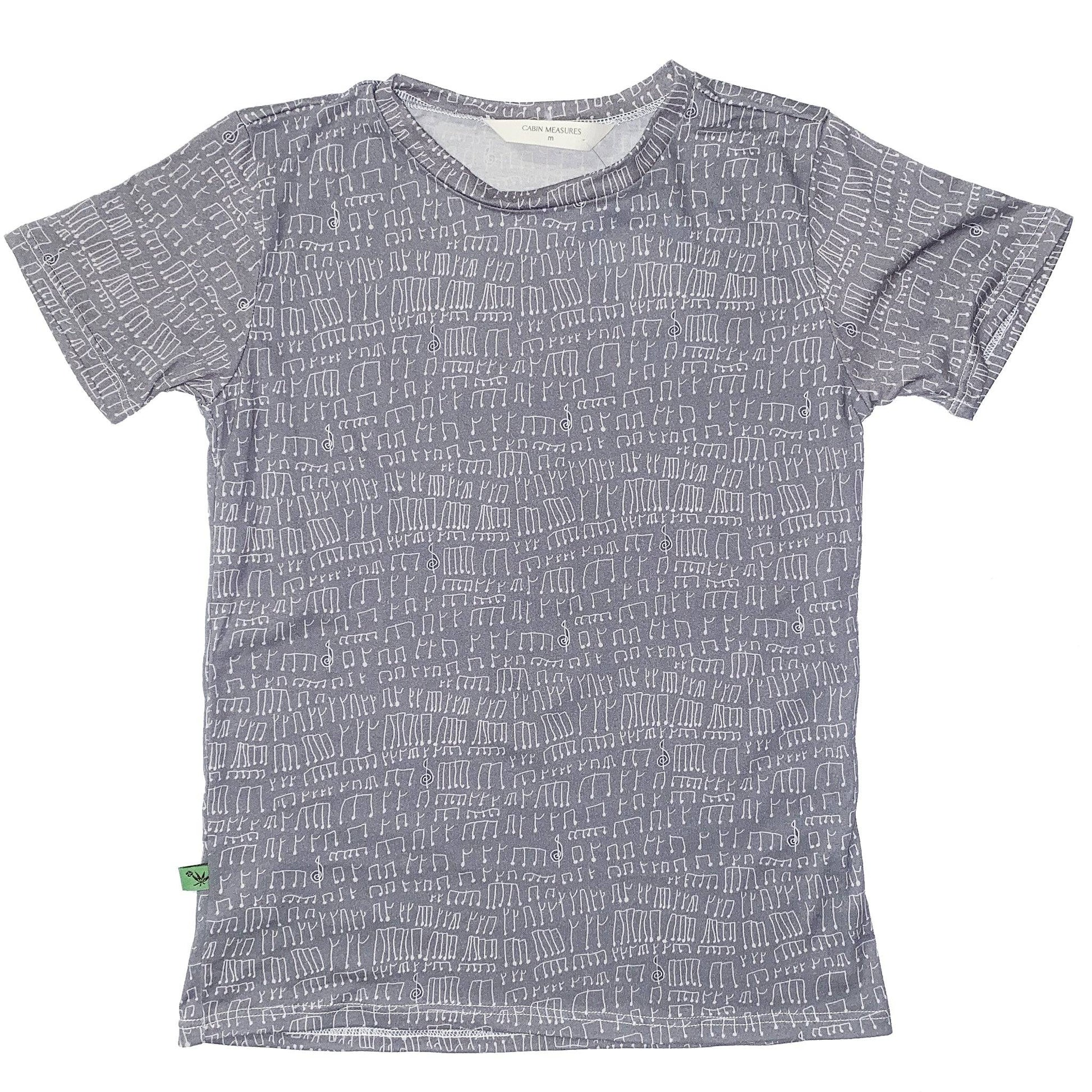 Kids Organic Cotton T-shirt - MUSIC NOTES - Fabric Junkies