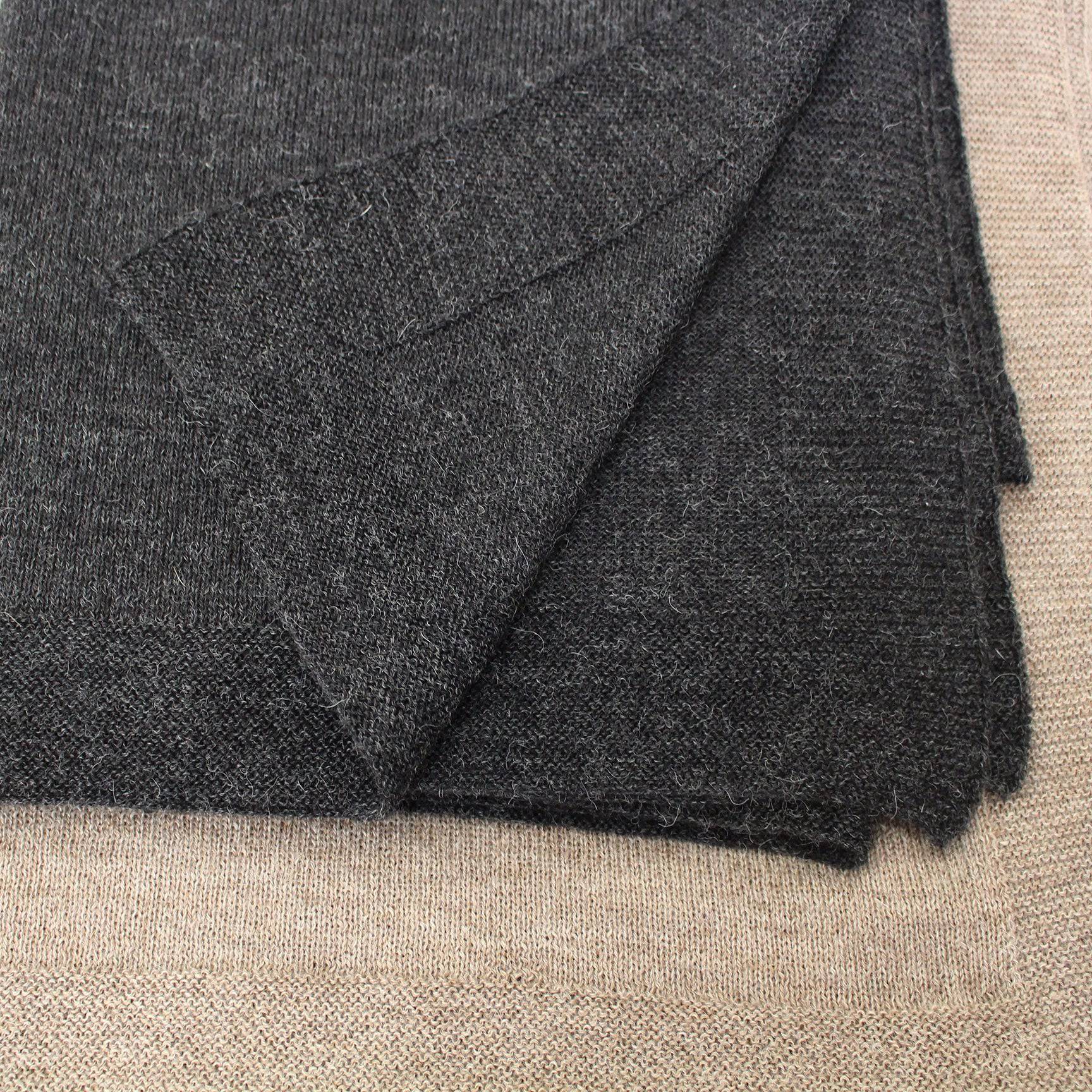 Lightweight Alpaca Blanket / CARBON - Fabric Junkies