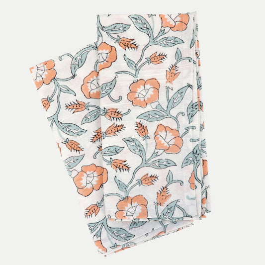 Cotton Cloth Napkin Set - PEACH - Fabric Junkies