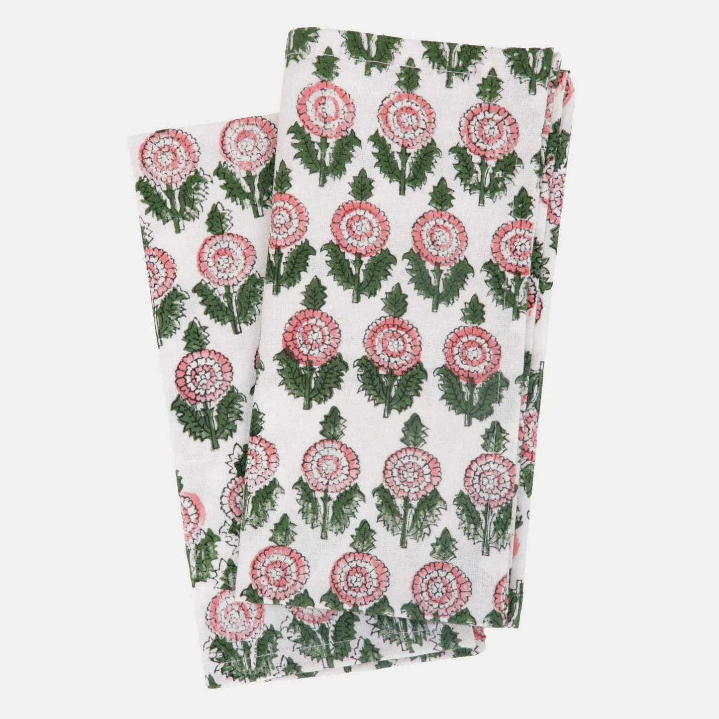 Cotton Cloth Napkin Set - PINK DAHLIA - Fabric Junkies