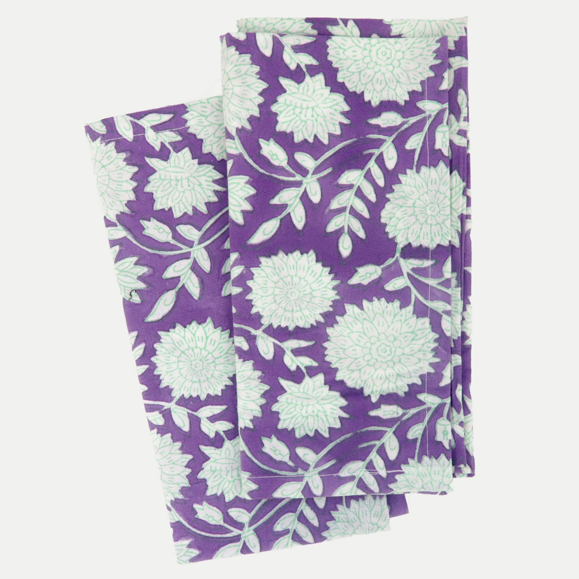 Cotton Cloth Napkin Set - PURPLE - Fabric Junkies