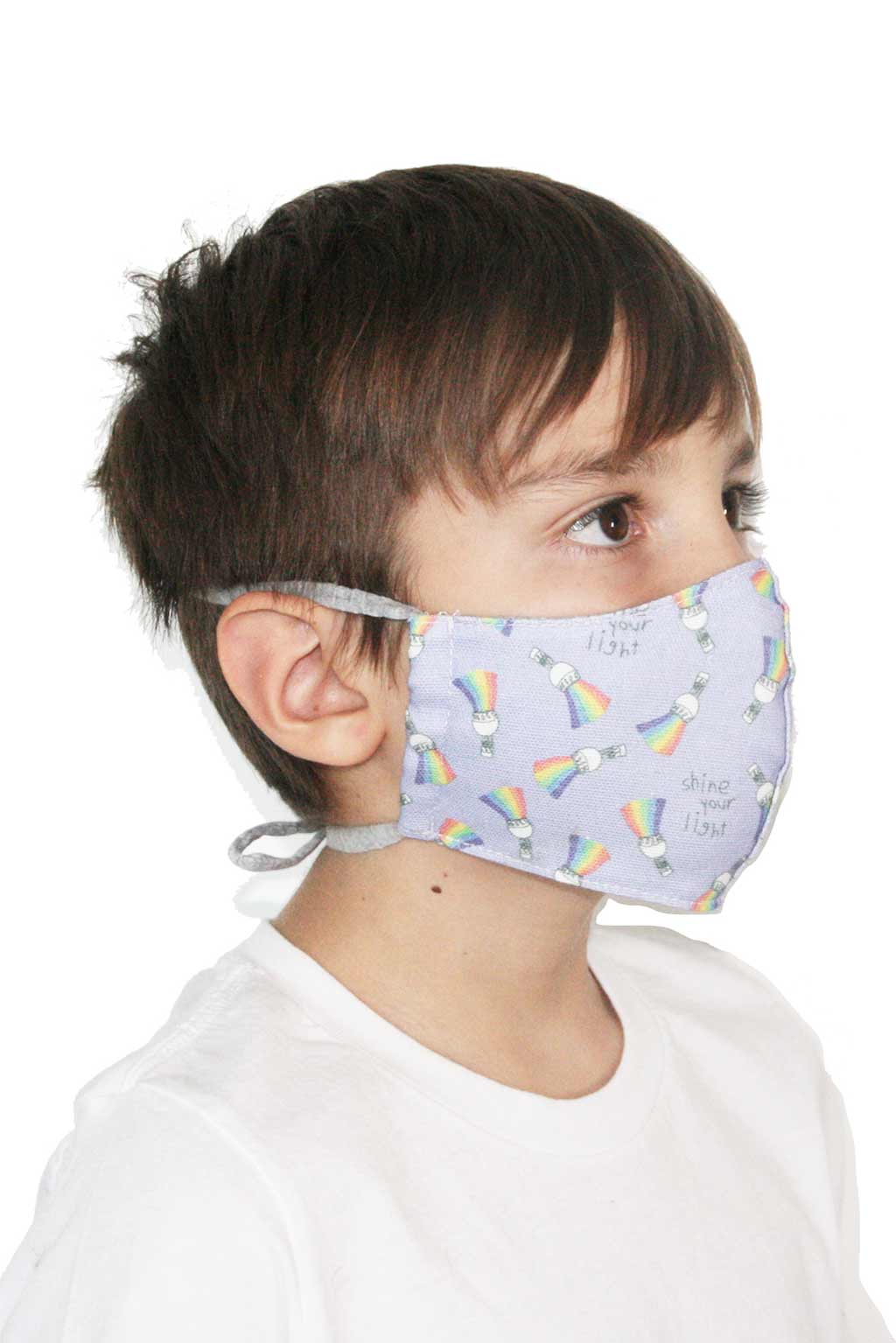 Toddler Face Mask - Rainbow Cotton Cloth Facemask - Fabric Junkies