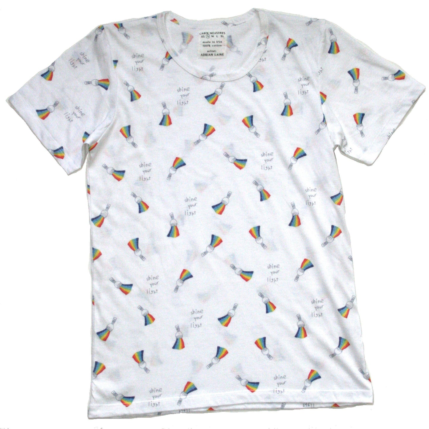 Shine Your Light Cotton T-Shirt - Fabric Junkies