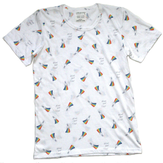 Shine Your Light Cotton T-Shirt - Fabric Junkies