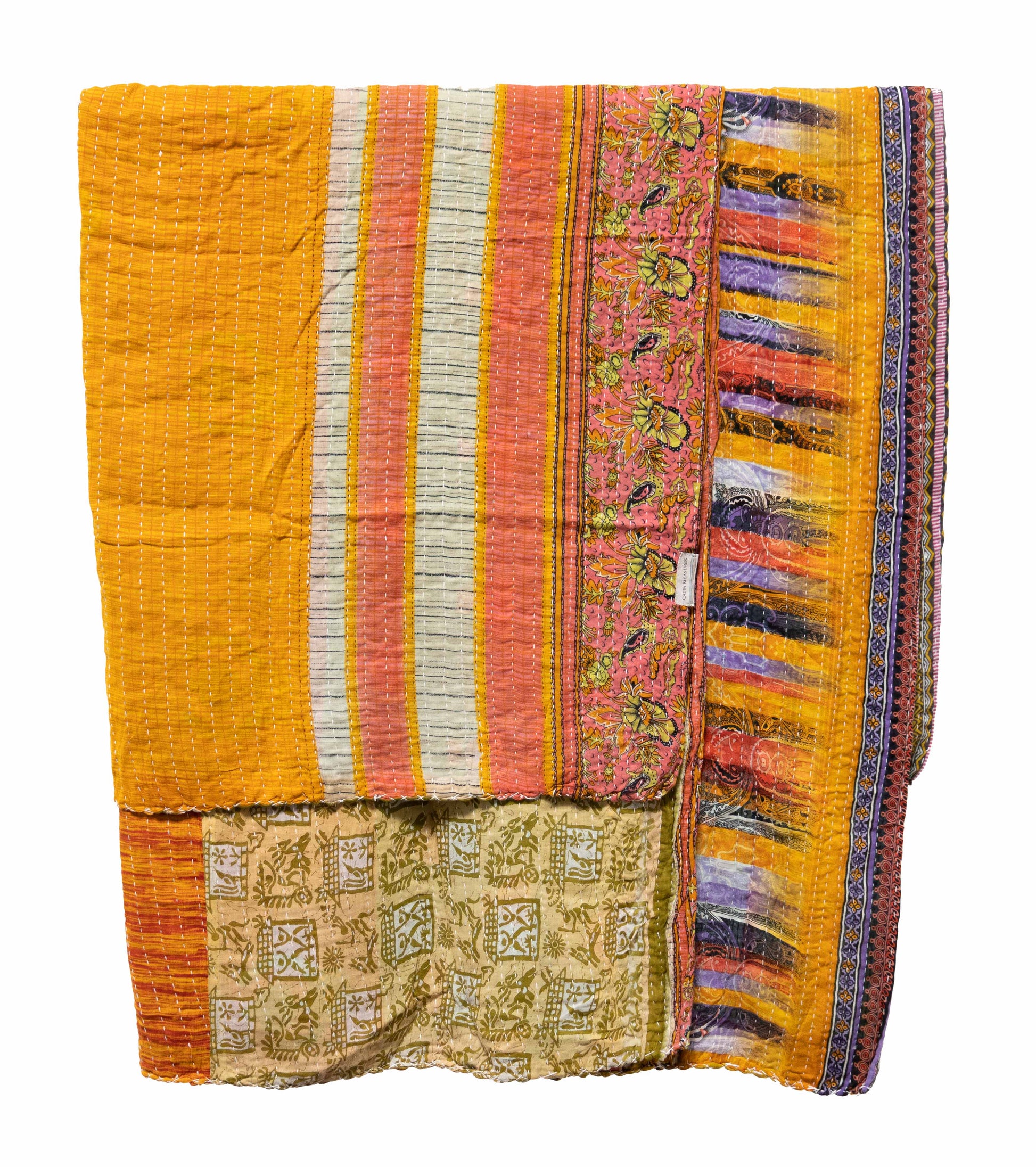 Vintage Cotton Kantha Blanket in Tree of Life - Fabric Junkies
