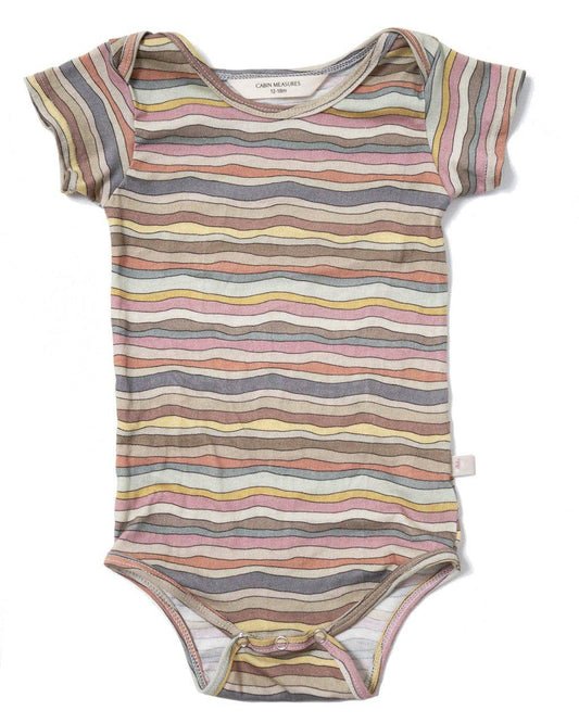 Cabin Measures - Baby Onesie / Organic Cotton Baby Bodysuit / MAKING WAVES